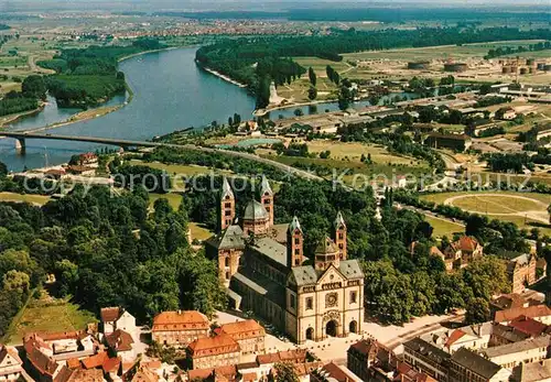 AK / Ansichtskarte Speyer_Rhein Fliegeraufnahme Speyer Rhein