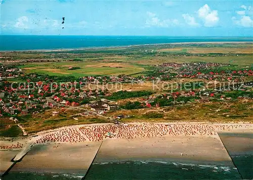 AK / Ansichtskarte Borkum_Nordseebad Fliegeraufnahme Borkum_Nordseebad