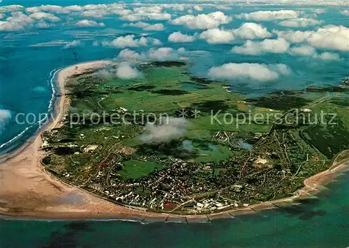 AK / Ansichtskarte Borkum_Nordseebad Fliegeraufnahme Borkum_Nordseebad