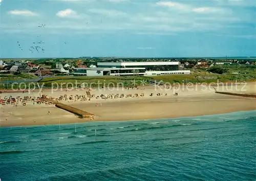 AK / Ansichtskarte Borkum_Nordseebad Fliegeraufnahme Borkum_Nordseebad