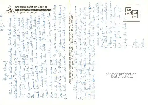 AK / Ansichtskarte Waldeck_Edersee Jugendherberge Waldeck Edersee