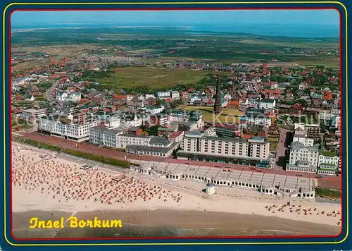 AK / Ansichtskarte Borkum_Nordseebad Fliegeraufnahme Borkum_Nordseebad