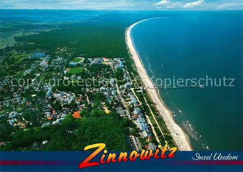 AK / Ansichtskarte Zinnowitz_Ostseebad Fliegeraufnahme Zinnowitz_Ostseebad