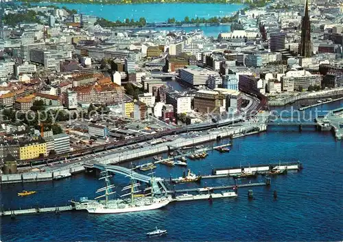 AK / Ansichtskarte Hamburg Fliegeraufnahme Hamburg