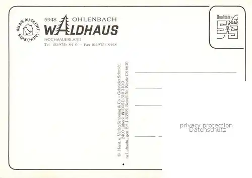 AK / Ansichtskarte Ohlenbach Fliegeraufnahme Waldhaus Ohlenbach