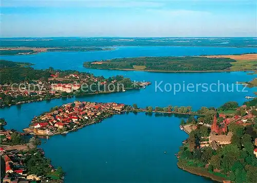 AK / Ansichtskarte Malchow Fliegeraufnahme Klosterkirche Altstadt Malchow