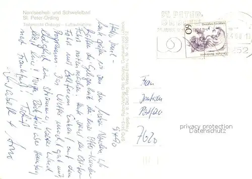 AK / Ansichtskarte St_Peter Ording Fliegeraufnahme St_Peter Ording