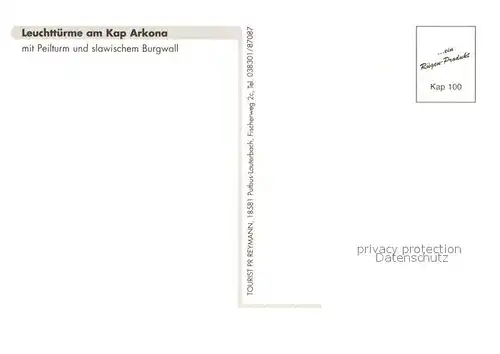 AK / Ansichtskarte Kap_Arkona Leuchttuerme Peilturm Slawischer Burgwall Kap_Arkona