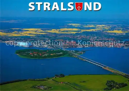 AK / Ansichtskarte Stralsund_Mecklenburg_Vorpommern Fliegeraufnahme Stralsund_Mecklenburg