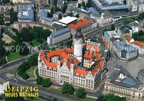 AK / Ansichtskarte Leipzig Fliegeraufnahme Neues Rathaus Leipzig