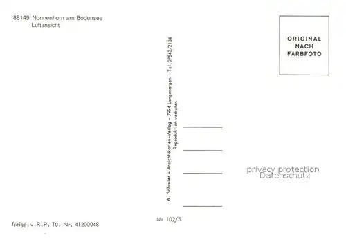 AK / Ansichtskarte Nonnenhorn Fliegeraufnahme Bergketten Nonnenhorn