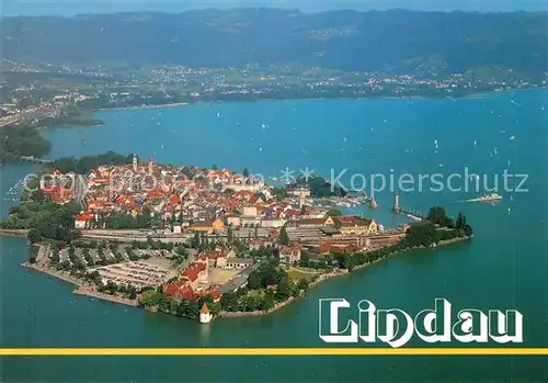 AK / Ansichtskarte Lindau_Bodensee Fliegeraufnahme Lindau Bodensee