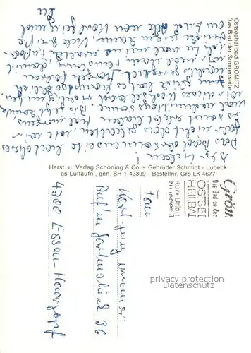 AK / Ansichtskarte Groemitz_Ostseebad Fliegeraufnahme Groemitz_Ostseebad