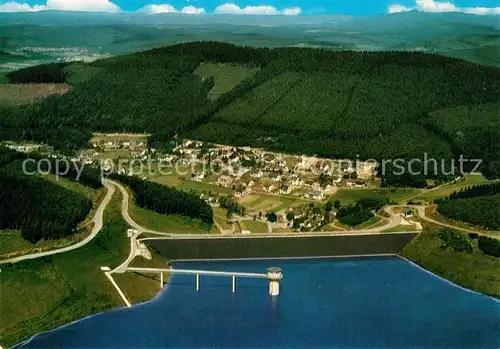 AK / Ansichtskarte Brauersdorf_Netphen Fliegeraufnahme Obernau Talsperre Brauersdorf Netphen