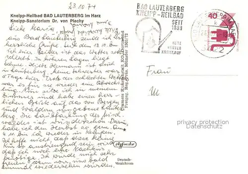 AK / Ansichtskarte Bad_Lauterberg Fliegeraufnahme Kneippsanatorium  Bad_Lauterberg