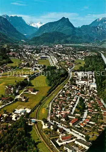AK / Ansichtskarte Bad_Reichenhall Fliegeraufnahme Staufenbruecke Reiteralpe Muellnerhorn Bad_Reichenhall