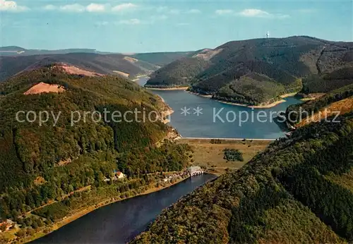 AK / Ansichtskarte Odertalsperre Fliegeraufnahme Odertalsperre