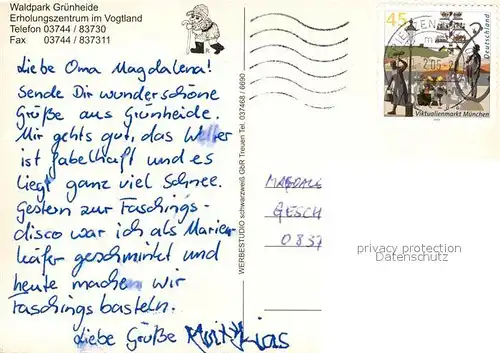 AK / Ansichtskarte Gruenheide_Vogtland Fliegeraufnahme Gruenheide_Vogtland