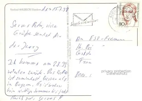 AK / Ansichtskarte Ahlbeck_Ostseebad Fliegeraufnahme Ahlbeck_Ostseebad