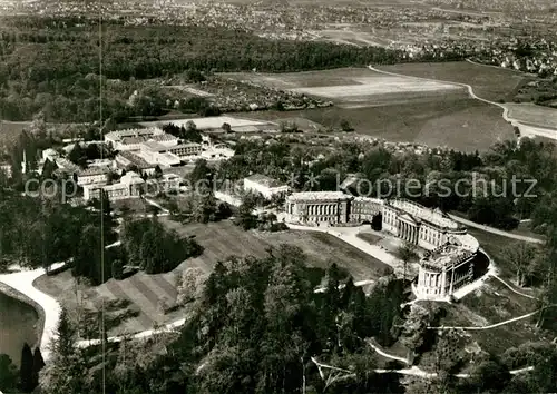 AK / Ansichtskarte Wilhelmshoehe_Kassel Fliegeraufnahme Schloss Gewaechshaus Schlosshotel Wilhelmshoehe Kassel
