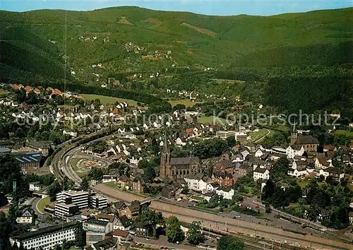 AK / Ansichtskarte Kirchen_Sieg Fliegeraufnahme Freusburg Kirchen Sieg