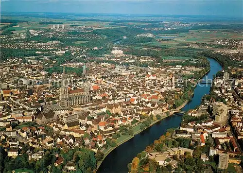 AK / Ansichtskarte Ulm_Donau Fliegeraufnahme Ulm_Donau
