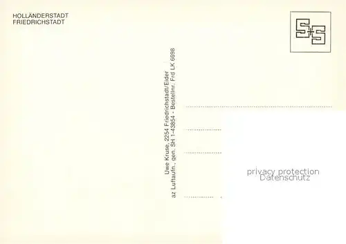 AK / Ansichtskarte Friedrichstadt_Eider Fliegeraufnahme Friedrichstadt_Eider