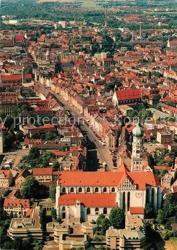 AK / Ansichtskarte Augsburg Fliegeraufnahme Haus Sankt Ulrich Rathaus Dom  Augsburg
