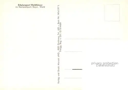 AK / Ansichtskarte Waldhaeuser_Neuschoenau Erholungsort Nationalpark Bayerischer Wald Fliegeraufnahme Waldhaeuser Neuschoenau