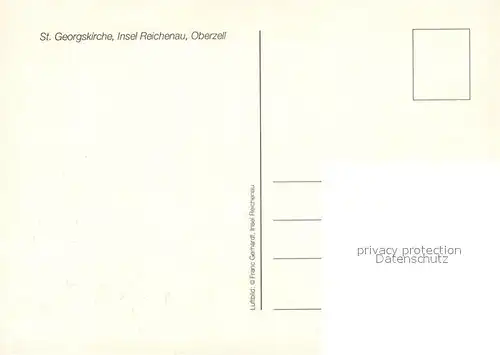 AK / Ansichtskarte Oberzell_Reichenau St Georgskirche Fliegeraufnahme Oberzell Reichenau