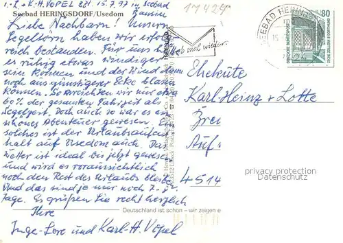 AK / Ansichtskarte Heringsdorf_Ostseebad_Usedom Fliegeraufnahme Heringsdorf_Ostseebad