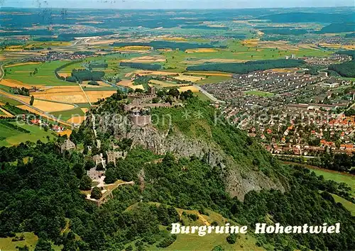 AK / Ansichtskarte Singen_Hohentwiel Burgruine Festung Fliegeraufnahme Singen Hohentwiel