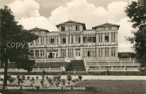 AK / Ansichtskarte Zinnowitz_Ostseebad HO Gaststaette Hotel Seeblick Zinnowitz_Ostseebad