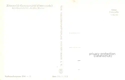 AK / Ansichtskarte Georgenfeld HO Gaststaette Saechs. Reiter Georgenfeld