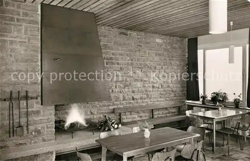AK / Ansichtskarte Burbach_Siegerland Jugendherberge Kaminzimmer Burbach_Siegerland