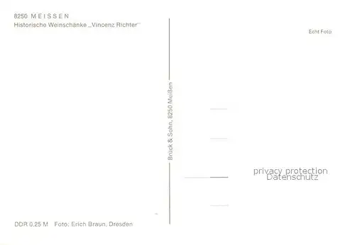 AK / Ansichtskarte Meissen_Elbe_Sachsen Weinschaenke Vincenz Richter Meissen_Elbe_Sachsen