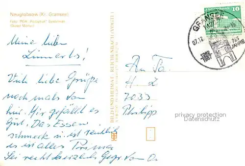 AK / Ansichtskarte Neuglobsow Erholungsheim Haus Hirschberg Neuglobsow
