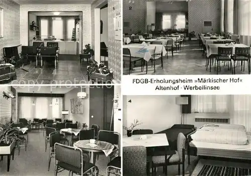 AK / Ansichtskarte Altenhof_Eberswalde Erholungsheim Maerkischer Hof Werbellinsee Altenhof Eberswalde
