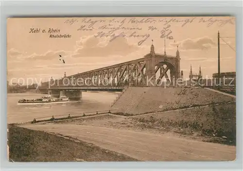 AK / Ansichtskarte Kehl_Rhein Rheinbruecke Kehl_Rhein