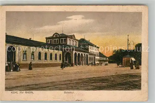 AK / Ansichtskarte Kehl_Rhein Bahnhof Kehl_Rhein