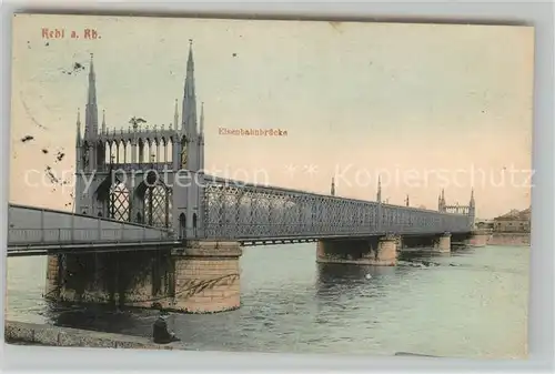 AK / Ansichtskarte Kehl_Rhein Eisenbahnbruecke Kehl_Rhein