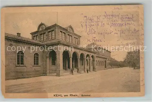 AK / Ansichtskarte Kehl_Rhein Bahnhof Kehl_Rhein