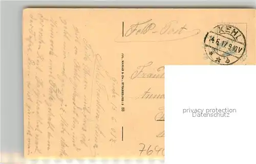 AK / Ansichtskarte Kehl_Rhein Kirche mit Stadtweiher Kehl_Rhein