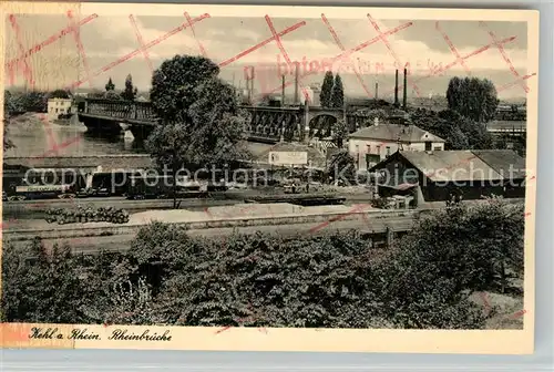 AK / Ansichtskarte Kehl_Rhein Rheinbruecke Zensur verboten  Kehl_Rhein