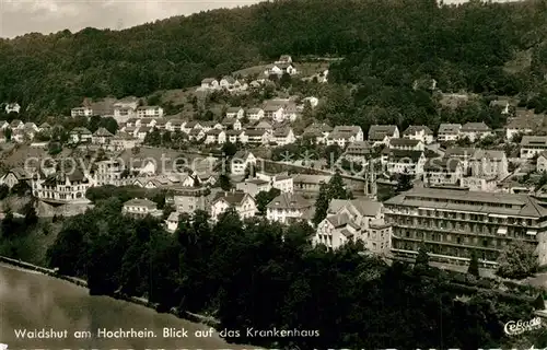 AK / Ansichtskarte Waldshut Tiengen Krankenhaus Fliegeraufnahme Waldshut Tiengen