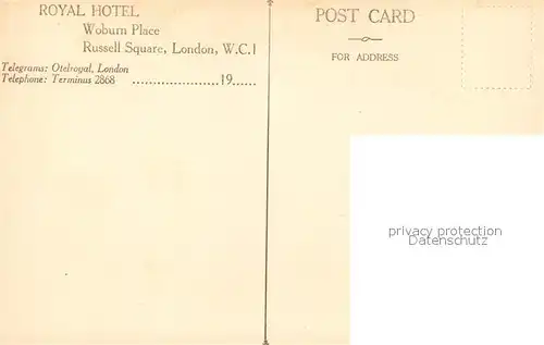 AK / Ansichtskarte London Royal Hotel Russell Square London