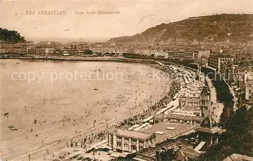 AK / Ansichtskarte San_Sebastian_Guipuzcoa Miraconcha Panorama San_Sebastian_Guipuzcoa