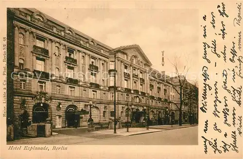 AK / Ansichtskarte Berlin Hotel Esplanade Berlin