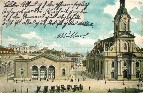 AK / Ansichtskarte Bern_BE Heiliggeistkirche Bahnhof Universitaet Bern_BE