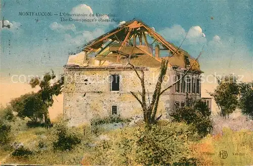 AK / Ansichtskarte Montfaucon d_Argonne Observatoire du Kronprinz Montfaucon d Argonne
